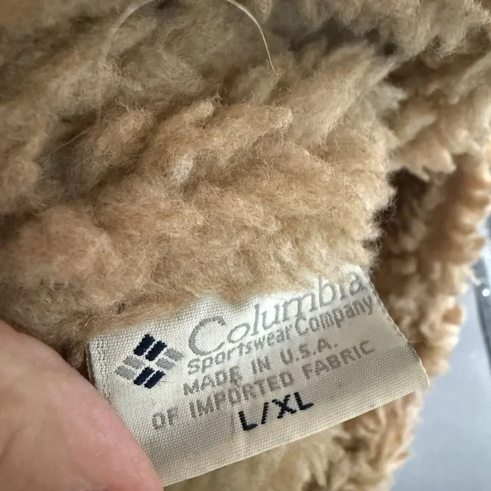 Vintage Columbia Hiking Trapper Hat Men's Large XL Brown Fleece Lined Ear Flaps